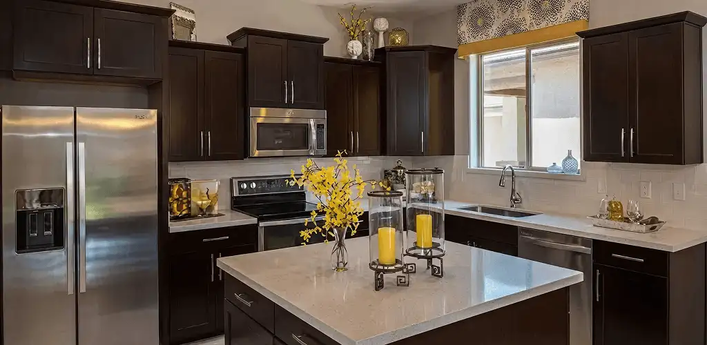 Cabinet painting results with freshly painted kitchen cabinets in Boulder, CO