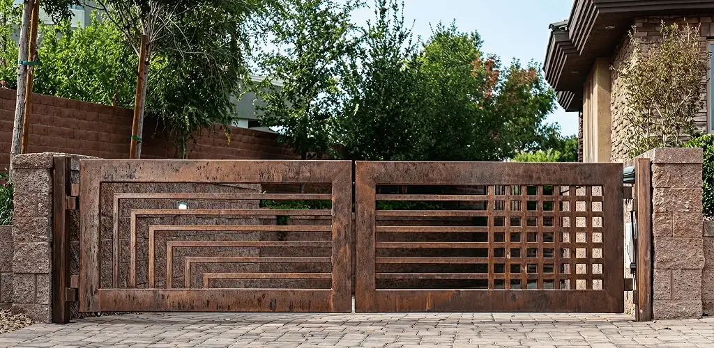 Custom driveway gate installation for a home entrance in Boulder, CO