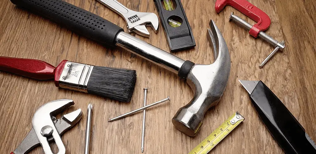 Handyman tools laid out for home repair and maintenance work in Boulder, CO